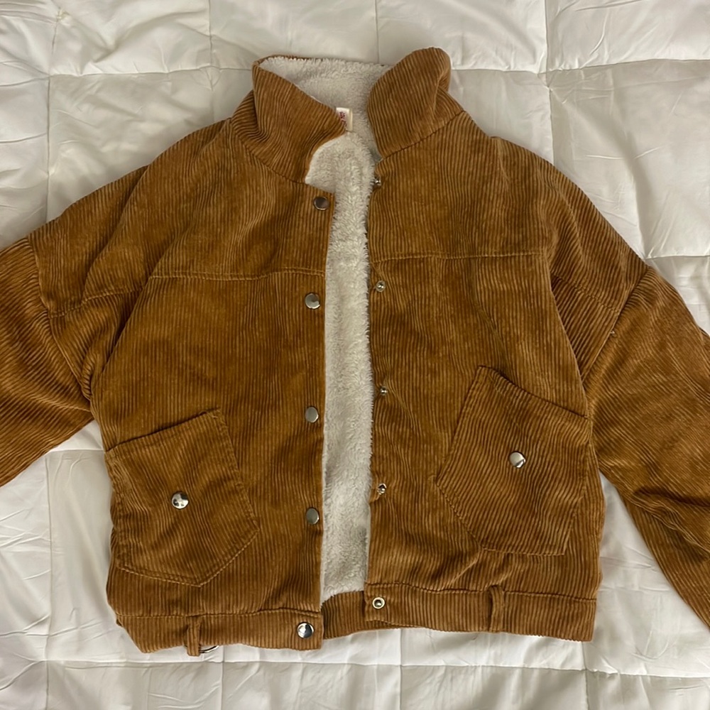 Corduroy Button Up With Fleece